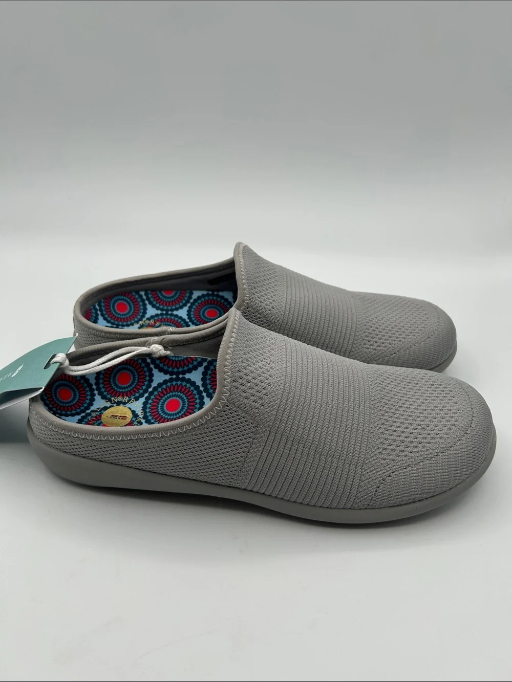 REVITALIGN Women's Slip-On Knit Clog in Light Gray